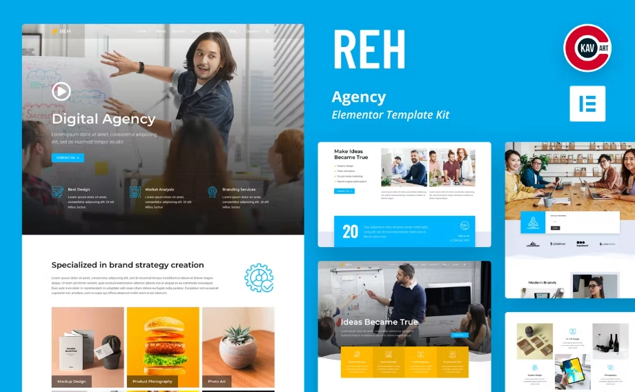 Reh – Agency Elementor Template Kit