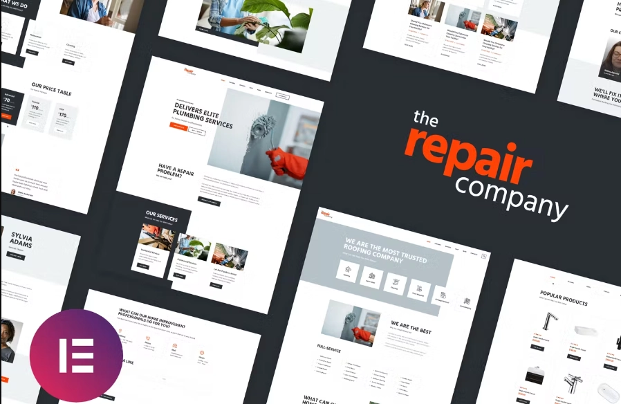 Renovirta – Plumbing & Repair Elementor Template Kit