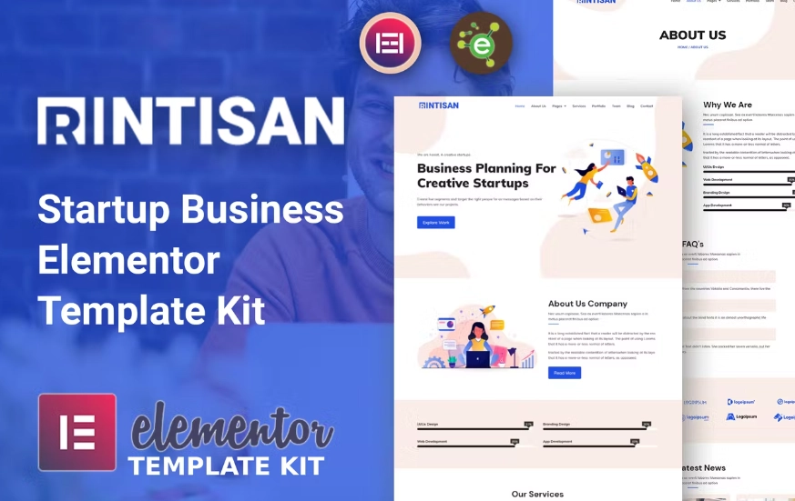 Rintisan – Startup Business Elementor Template Kit