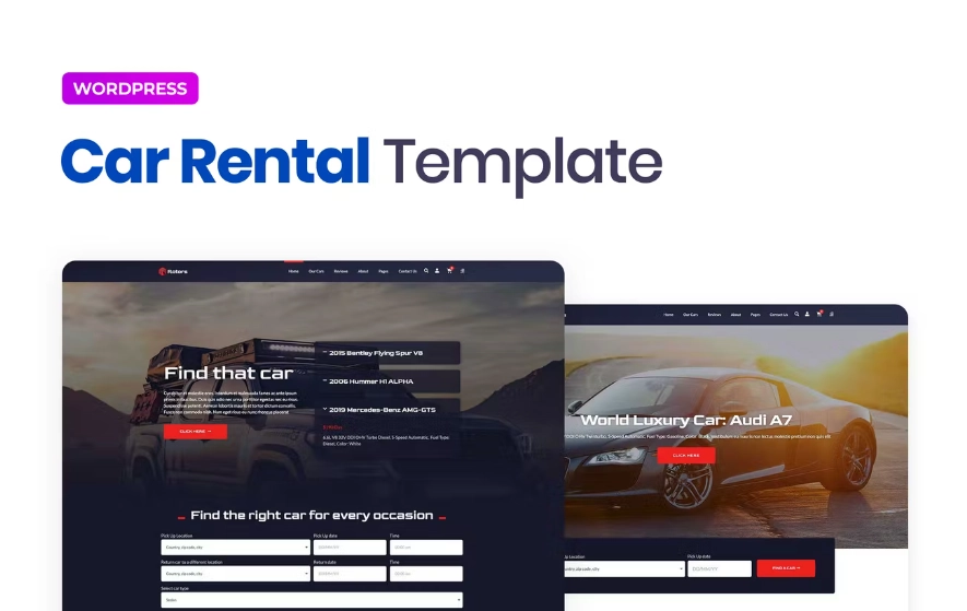 Rotors – Car Rental Elementor Template Kit