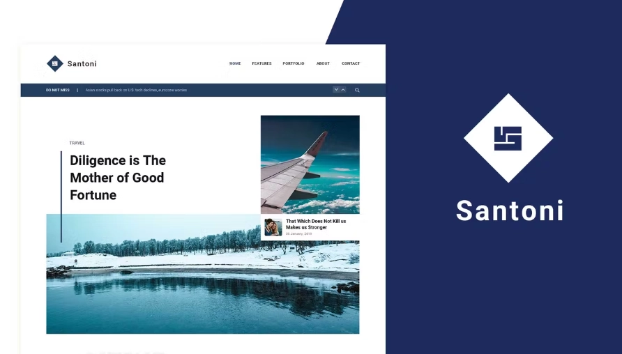 Santoni – Blog & Magazine Elementor Template Kit