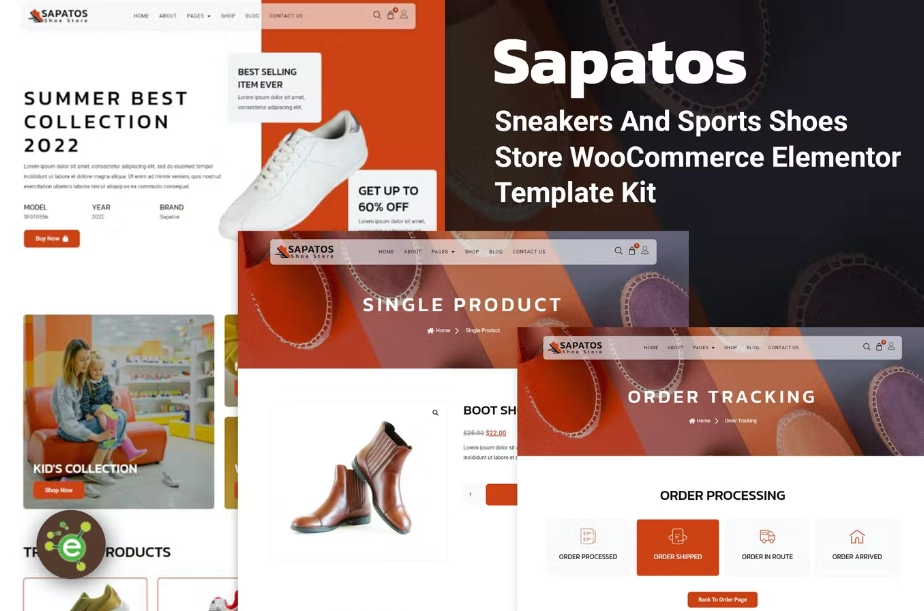 Sapatos – Sneakers & Sports Shoes Store WooCommerce Elementor Template Kit