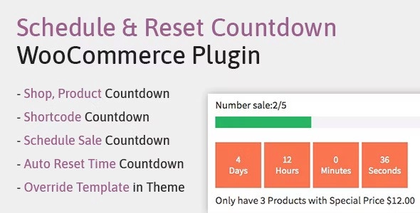 Schedule, Reset Countdown Plugin | WooCP 1.0