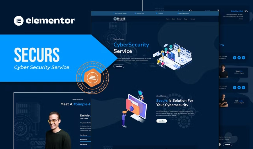 Securs – Cyber Security Service Elementor Template Kit