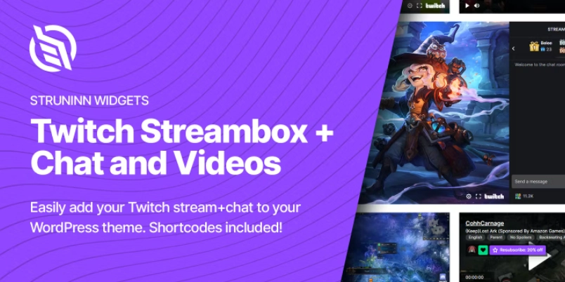 Struninn – Twitch Streambox and Chat For Elementor 1.0.0