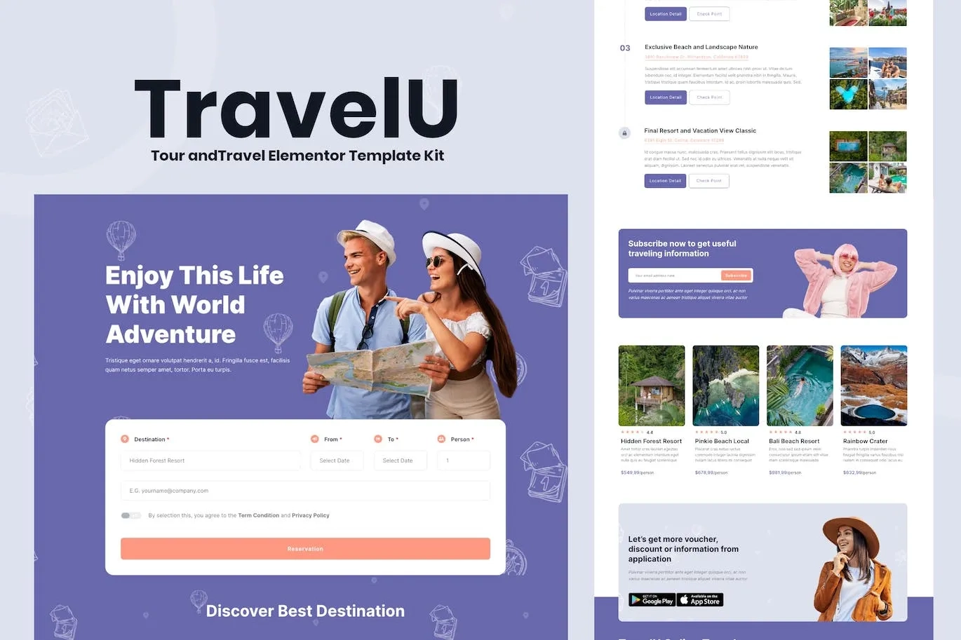 TravelU – Tour & Travel Elementor Template Kit