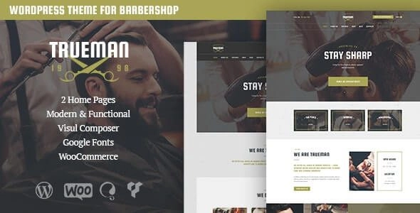 Trueman – Hairdresser & Shaving Barbershop WordPress Theme 1.4