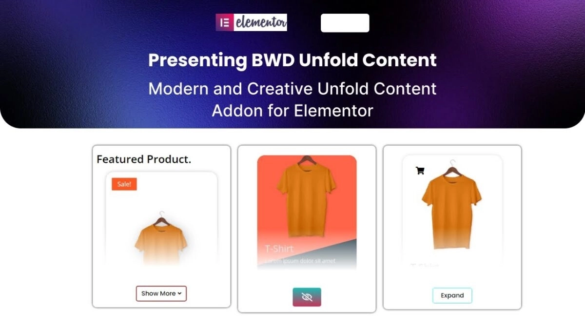 Unfold Content Addon For Elementor 1.0