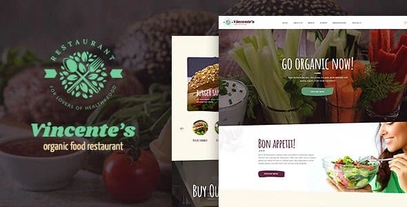 Vincente’s | Organic Food Restaurant & Eco Cafe WordPress Theme 1.1.3
