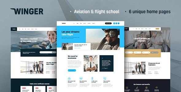 Winger – Aviation & Flight School WordPress Theme 1.0.3