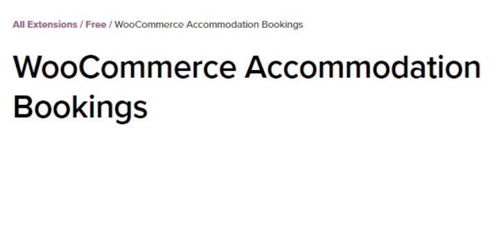 Woocommerce Accommodation Bookings 1.1.43