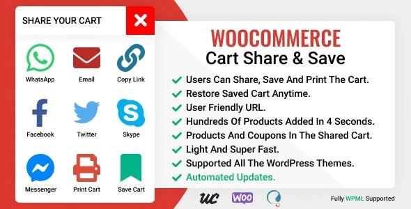 WooCommerce Cart Share and Save 3.0.2