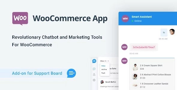 WooCommerce Chat Bot & Marketing App for Support Board 1.1.3