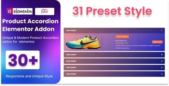 WooCommerce Product Accordion Addon For Elementor 1.0