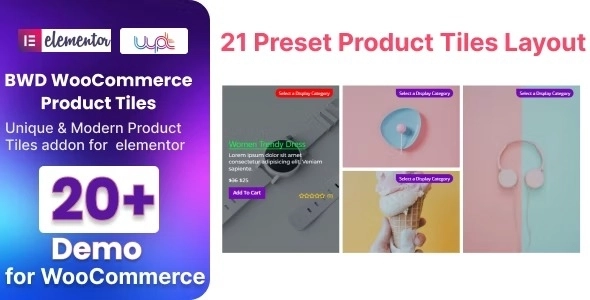 WooCommerce Product Tiles Addon For Elementor 1.0