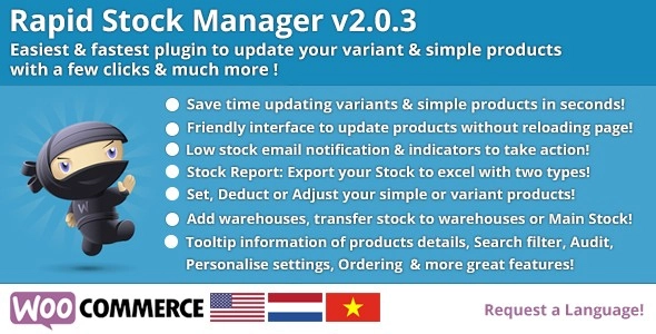 Woocommerce Rapid Stock Manager and Stock Audit also for Multiple Warehouses | Products 2.0.3