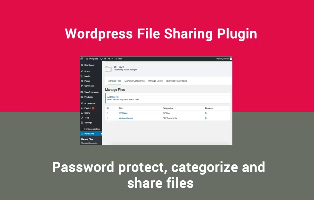 Wordpress File Sharing Plugin 1.2