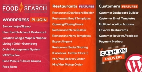 WP Food Search | Single & Multi Restaurant Menu & Food Ordering Plugin 1.1.3