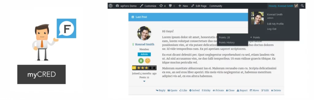wpForo – myCRED Integration 1.1.2