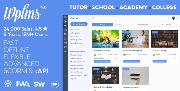 WPLMS Learning Management System 4.920