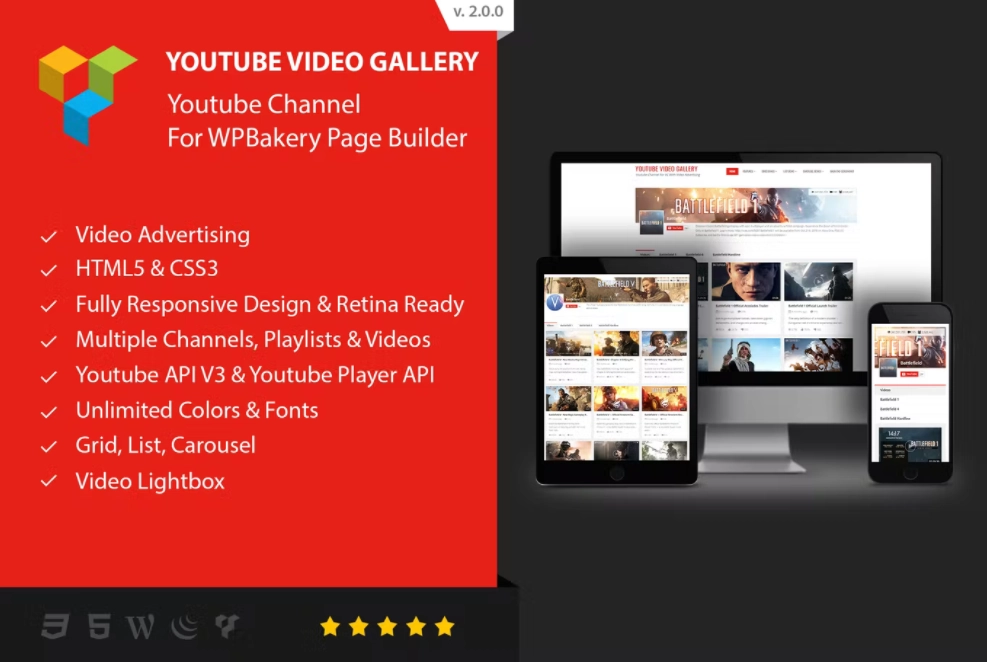 Youtube Gallery – Addon For WPBakery Page Builder 2.0.8