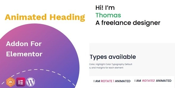 Animated Heading Addon – Widget For Elementor 1.0.1