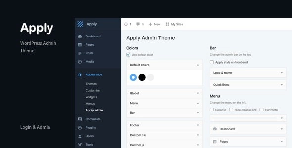 Apply Wordpress Admin Theme 1.0.0