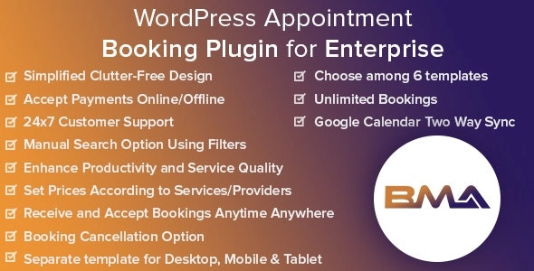 Bma Wordpress Appointment Booking Plugin For Enterprise 1.7.7