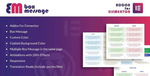 Box Message For Elementor Wordpress Plugin 1.0
