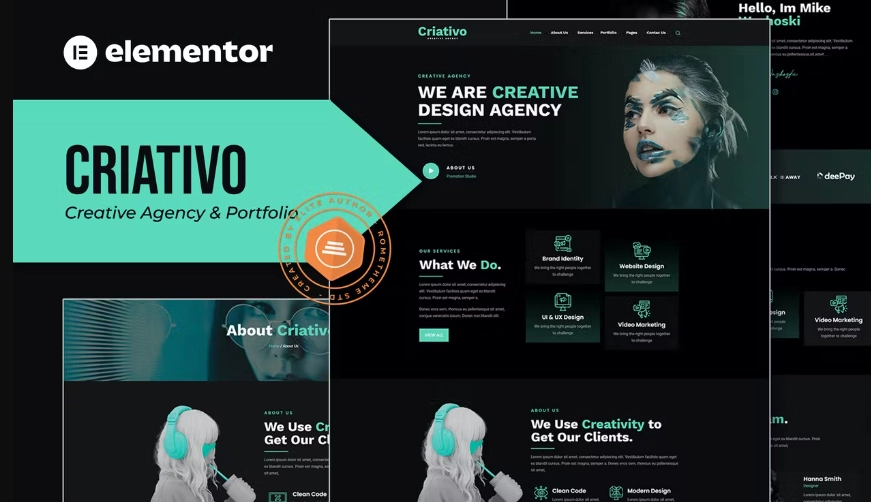 Criativo Creative Agency & Portfolio Elementor Template Kit