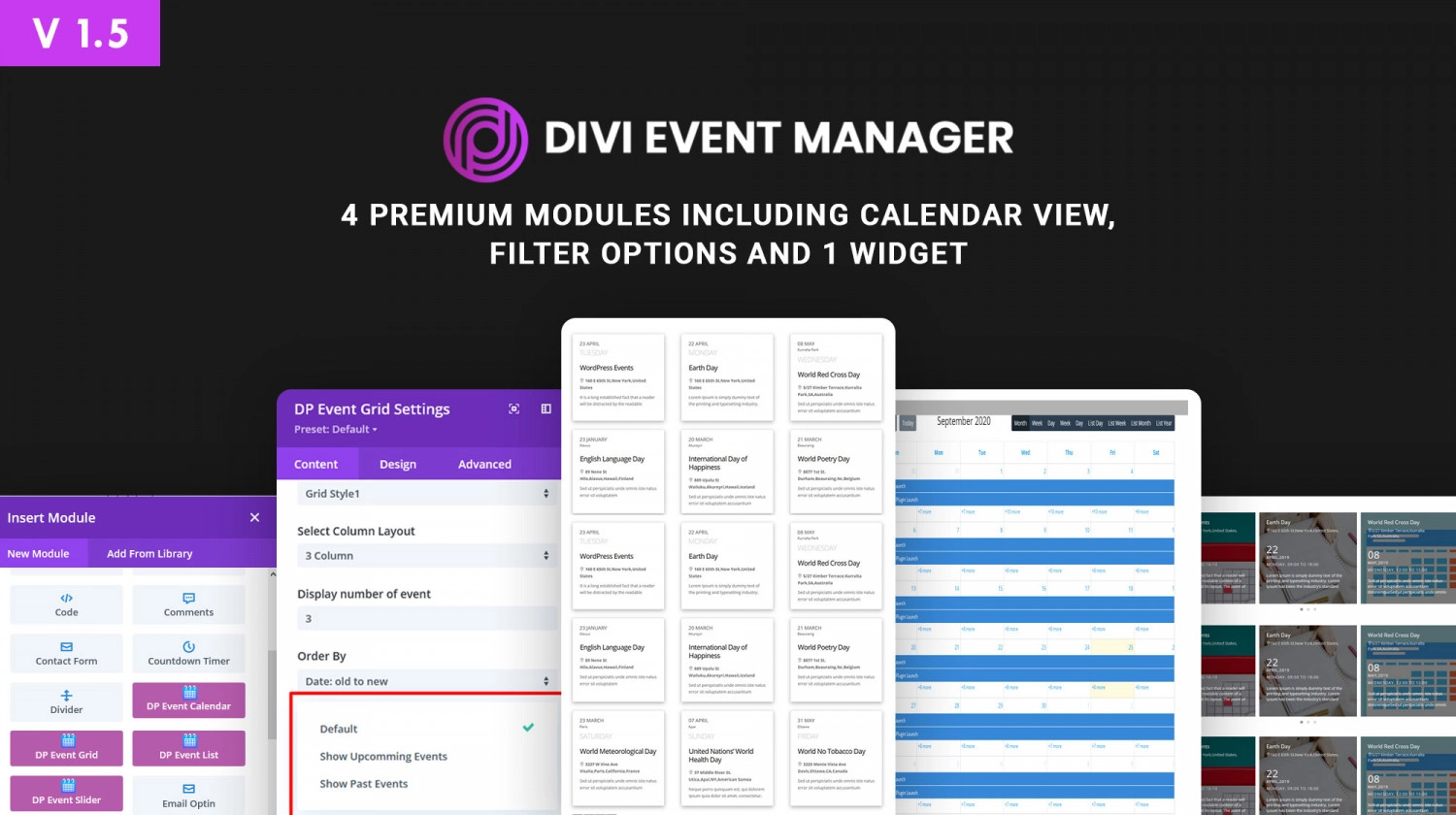 Divi Event Manager Plugin 1.52