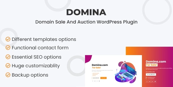 Domina Domain For Sale & Auction Plugin 1.0.0