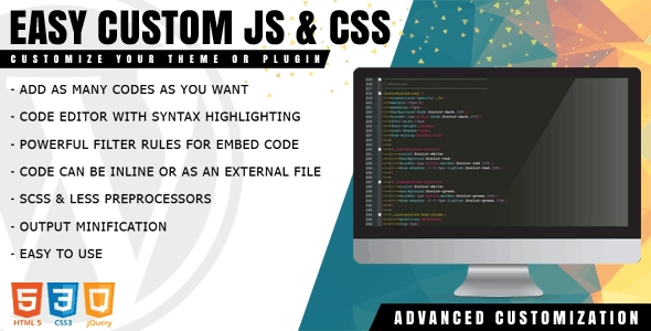 Easy Custom Js And Css For Wordpress 1.1.1