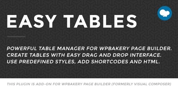 Easy Tables For Wpbakery Page Builder 2.2.0