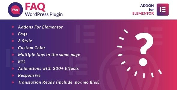 Faq For Elementor Wordpress Plugin 1.0.0