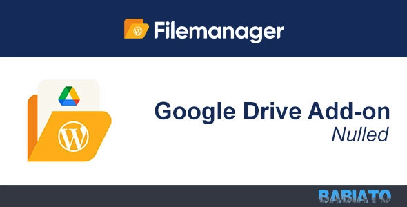 File Manager Google Drive Addon (premium) 1.7 No