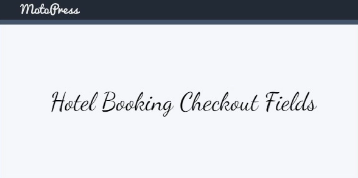 Hotel Booking Checkout Fields 1.2.0