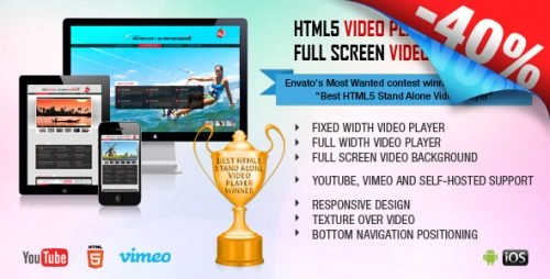 Html Video Player & Fullscreen Video Background 2.3