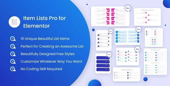 Item Lists Pro For Elementor 1.4