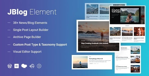 Jblog Elements Magazine & Blog Add Ons For Elementor & Wpbakery Page Builder 1.1.4