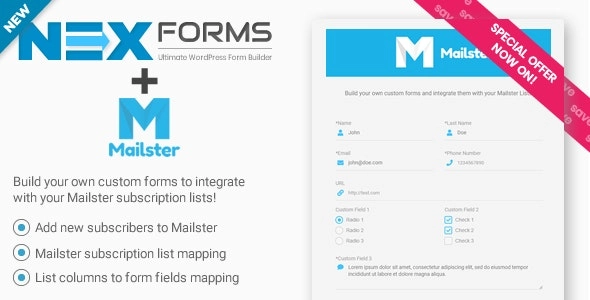 Mailster For Nex Forms 7.5.1