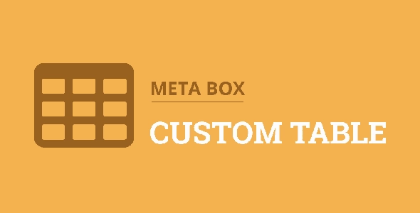 Meta Box Custom Table 2.1.6