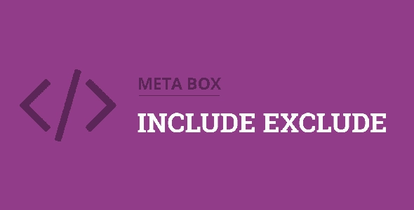 Meta Box: Include Exclude 1.0.11