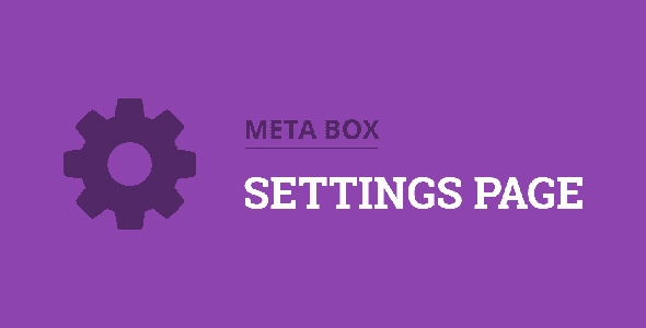 Meta Box Settings Page 2.1.11