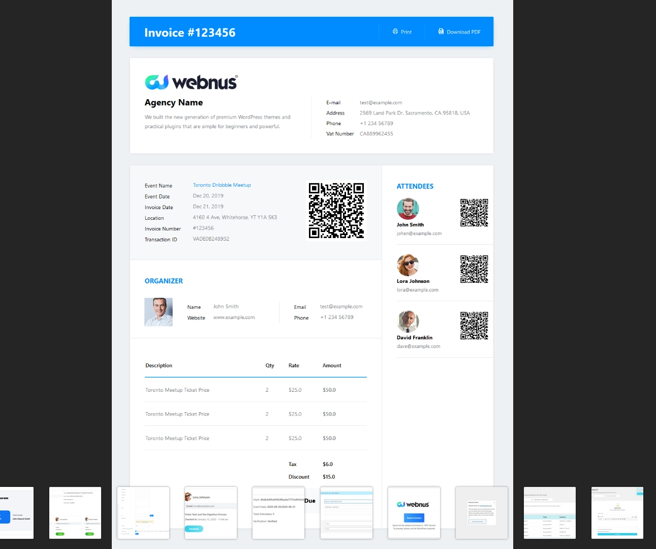 Modern Events Calendar (mec) Ticket And Invoice Addon 3.0.0