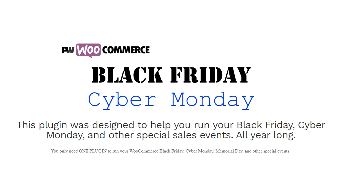 Pw Woocommerce Black Friday & Cyber Monday Pro 2.0.1