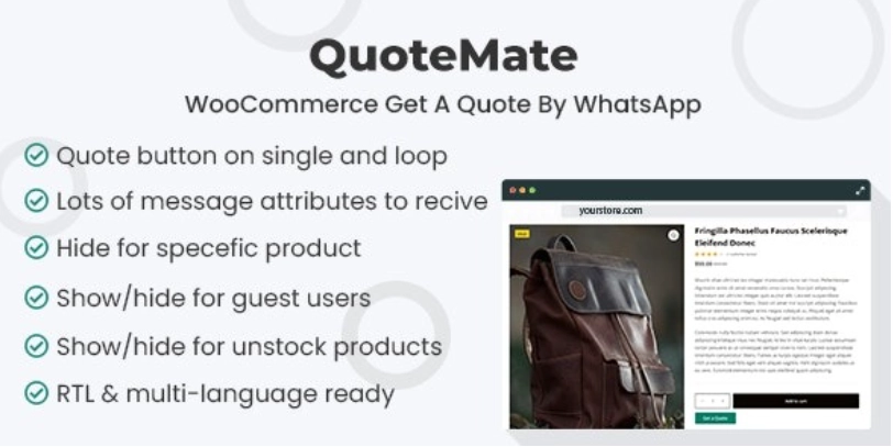 Quotemate Woocommerce Get A Quote By Whatsapp 1.0.0