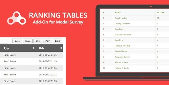 Ranking Tables Modal Survey Add On 1.0.3