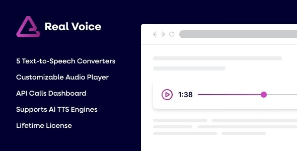 Real Voice Ai Text To Speech Plugin For Wordpress 1.17