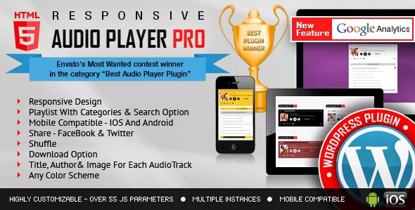 Responsive Html5 Audio Player Pro Wordpress Plugin 3.5.6